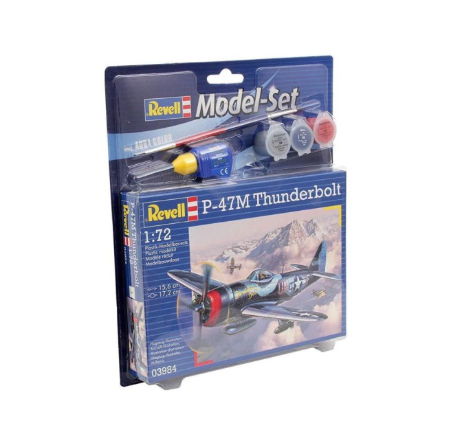 P-47 Thunderbolt Model Kit 1:72 with Paints and Tools