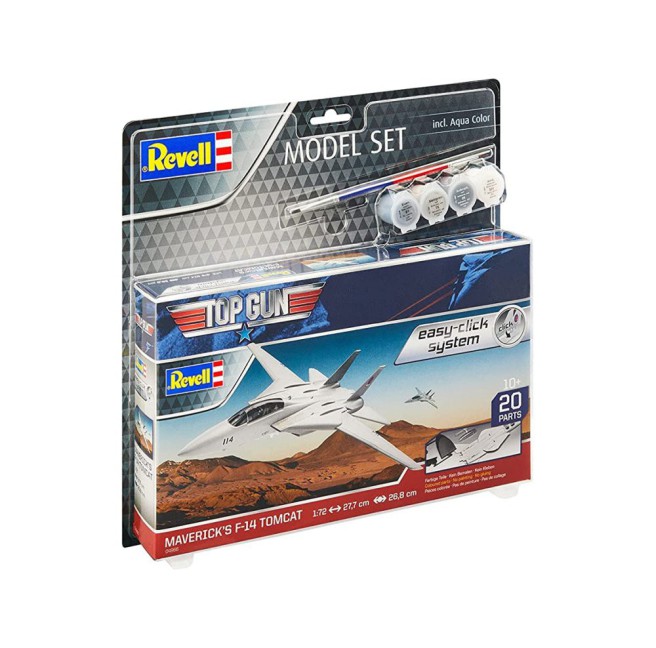 1/72 F-14 Tomcat Top Gun Model Kit with Easy Click System and Paint Set