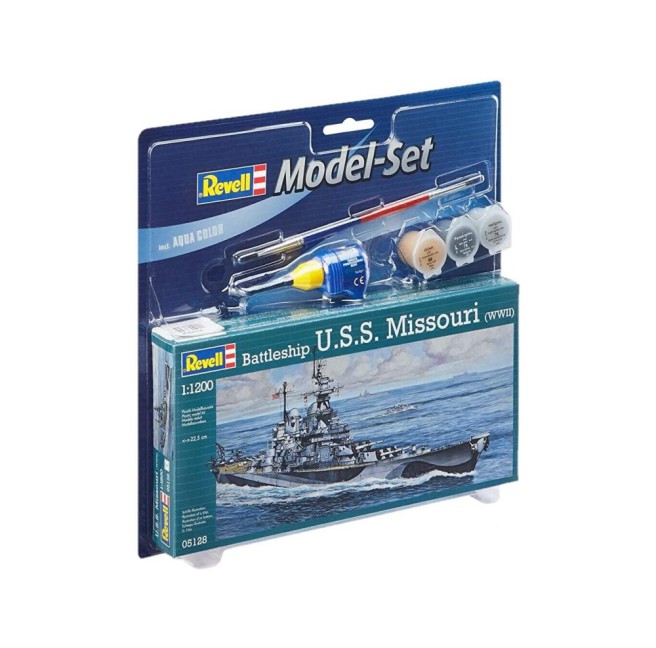Battleship Model Kit: U.S.S. Missouri 1/1200 Scale with Paints and Tools by Revell