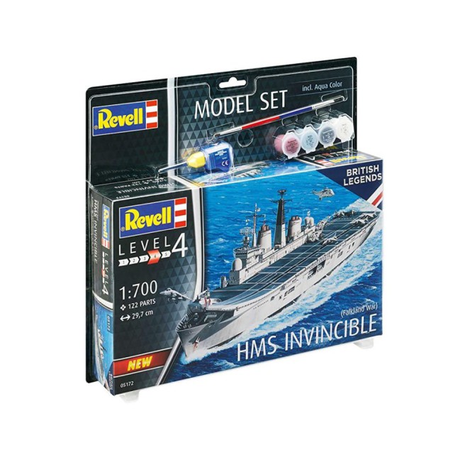 1/700 Okręt do sklejania HMS Invincible + farby | Revell 65172