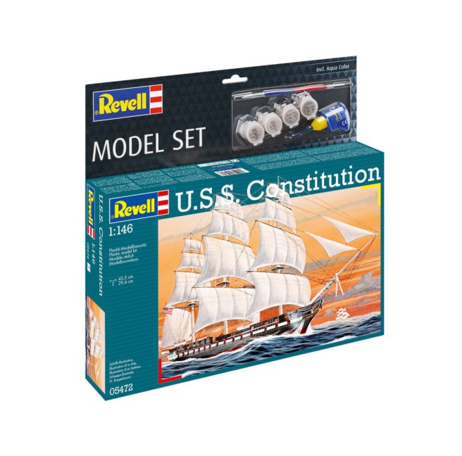 Revell 65472 USS Constitution Segelschiff Modellbausatz + Farben