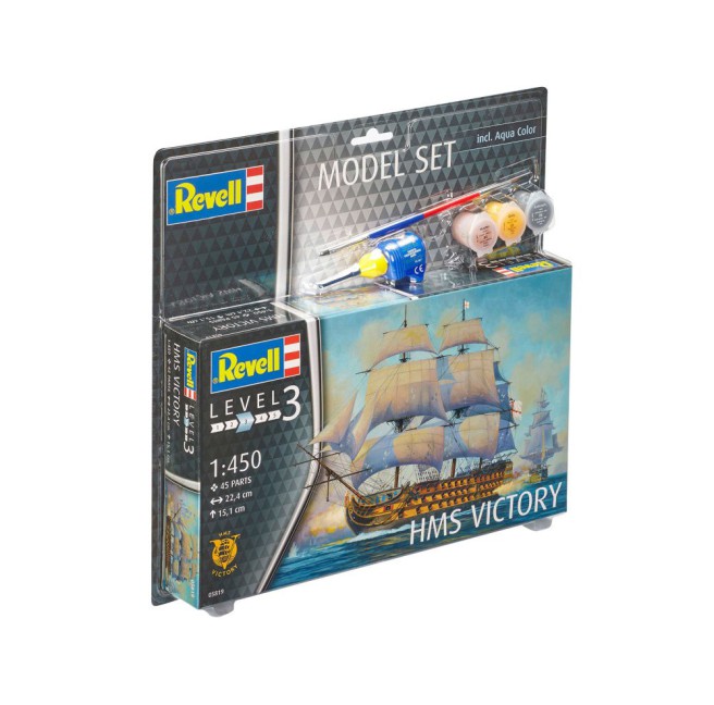 HMS Victory 1/450 Scale Model Kit with Paints and Tools