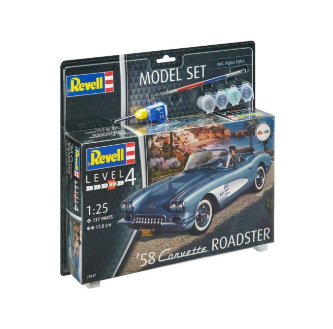 Chevrolet Corvette '58 Roadster Model Kit with Paints | Revell 67037