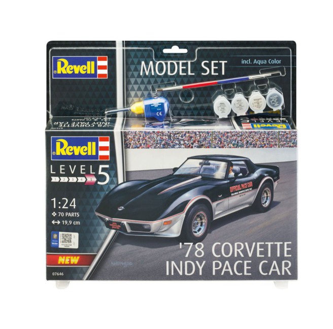 1/24 Samochód do sklejania Corvette 78 Indy Pace Car + farby | Revell 67646