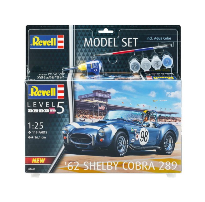 1/25 Samochód do sklejania Shelby Cobra 289 62 + farby | Revell 67669