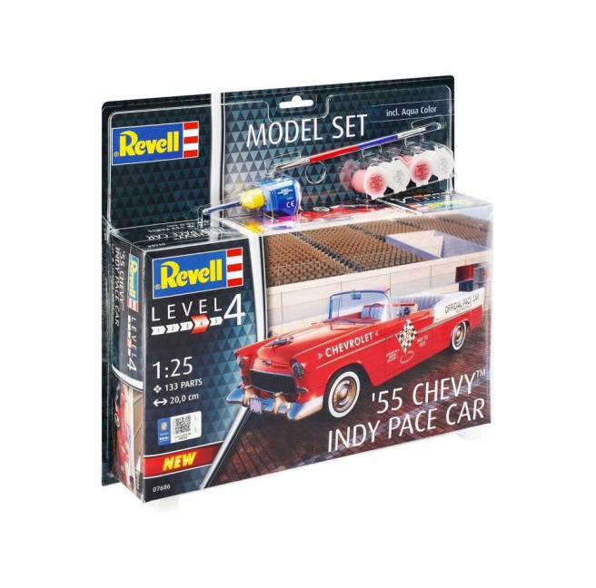 Chevrolet Indy Pace Car 1955 Model Kit with Paints | Revell 67686