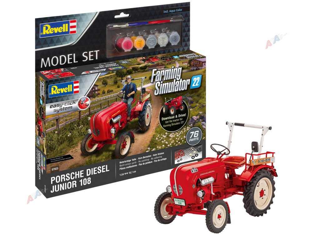 1/24 Traktor Porsche Junior - Easy Click + farby Revell 67823