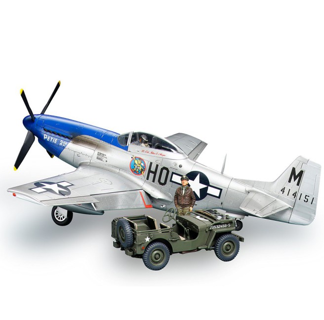 P-51D Mustang + 4x4 LV Modellbausatz 1:48 - Tamiya 25205