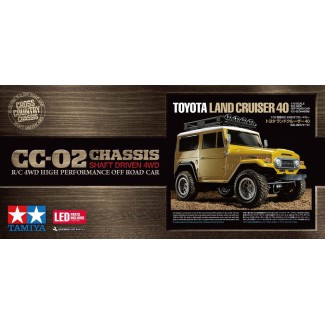 Toyota Land Cruiser CC-02 Ferngesteuertes Auto mit LED-Beleuchtungsmodul | Tamiya 58715