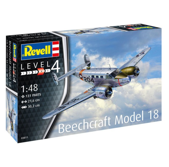 Beechcraft 18 Model Airplane Kit 1:48 by Revell