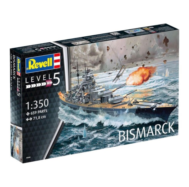 Bismarck Battleship Model Kit 1:350 Scale by Revell