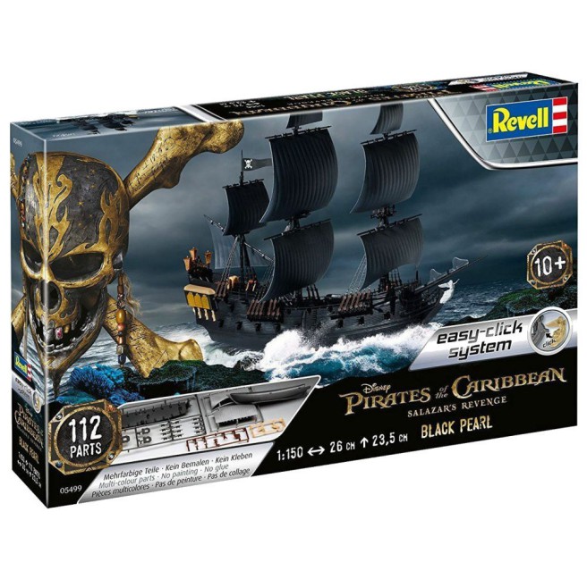 Black Pearl Pirate Ship Model Kit 1/150 Scale by Revell