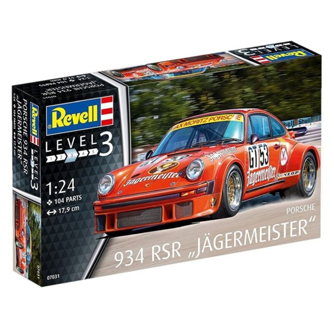 Porsche 934 RSR Jägermeister Model Kit 1/24 Scale by Revell