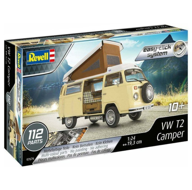 VW T2 Camper Modellbausatz 1:24 - Easy Click System | Revell 07676