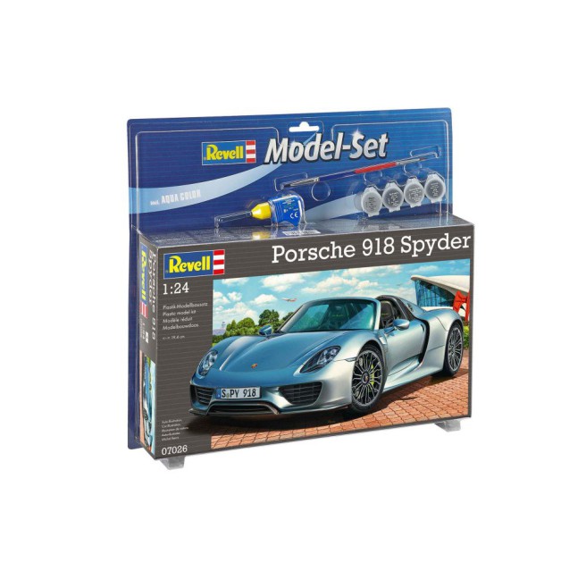 1/24 Samochód do sklejania Porsche 918 Spyder + farby | Revell 67026
