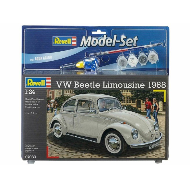 1/24 VW Beetle Limousine 1968 Model Kit with Paints and Tools - Revell 67083
