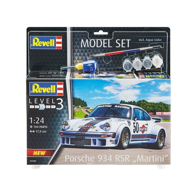 Porsche 934 RSR Martini Model Kit 1/24 Scale with Paints | Revell 67685