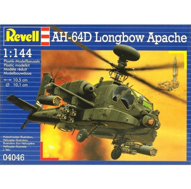 1/144 Scale AH-64D Longbow Apache Helicopter Model Kit by Revell
