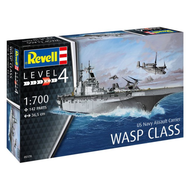 Revell 05178 USS Wasp Klasse amphibisches Angriffsschiff im Maßstab 1:700