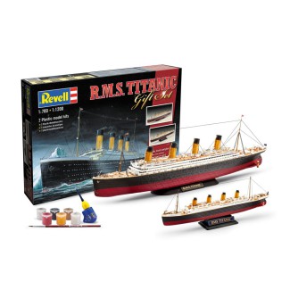 1/700 + 1/1200 Statki do sklejania Titanic + farby | Revell 05727