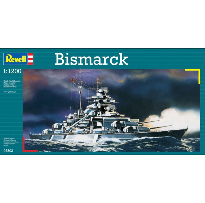 Bismarck Battleship Model Kit 1:1200 by Revell