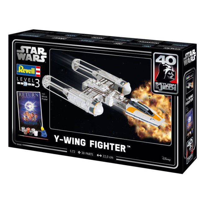 Star Wars Y-wing Fighter Model Kit with Paints and Tools by Revell