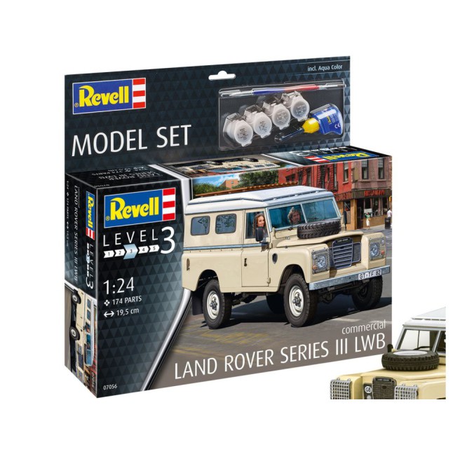 Land Rover Series III Model Kit 1/24 Scale with Paints and Tools by Revell