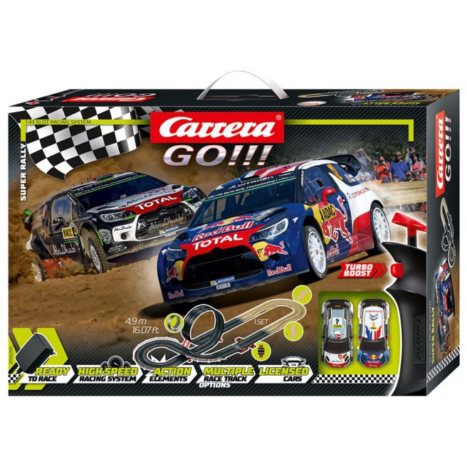GO!!! Super Rally 4.9m Race Track Set with Citroën WRC Cars