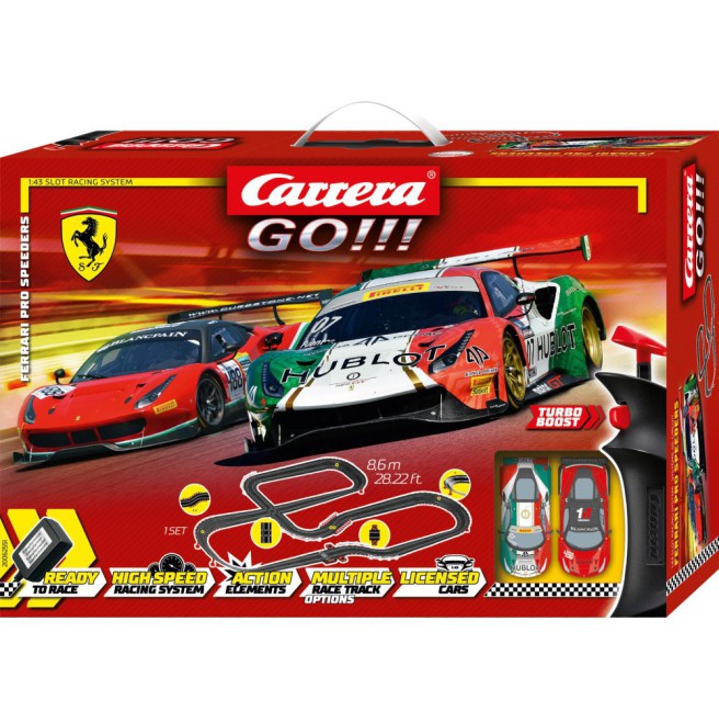 GO!!! Ferrari Pro Speeders 1/43 Scale Race Track with 8.6m Length