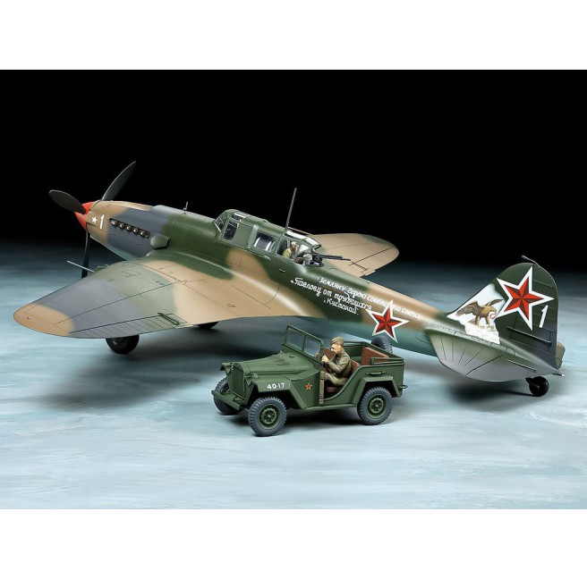 1/48 IL-2.I Flugzeugmodell & GAZ-67B Modellbausatz