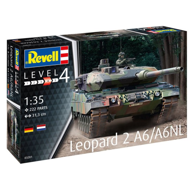 Leopard 2 A6/A6NL Tank Model Kit 1:35 Scale by Revell