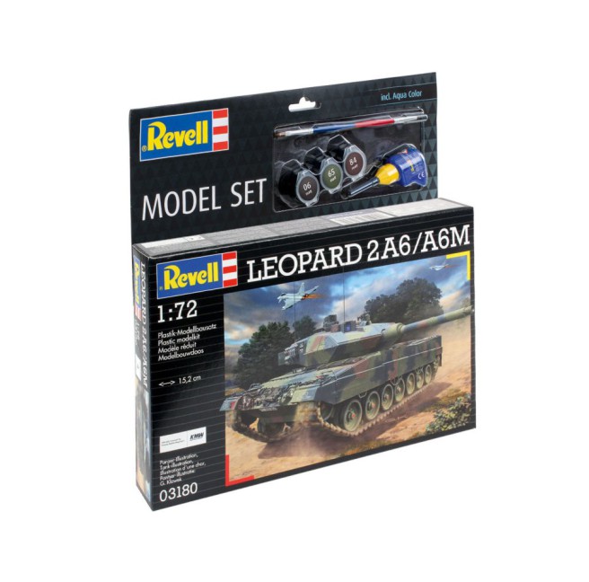 Leopard 2 A6/A6M Tank Model Kit + Paints | 1/72 Scale