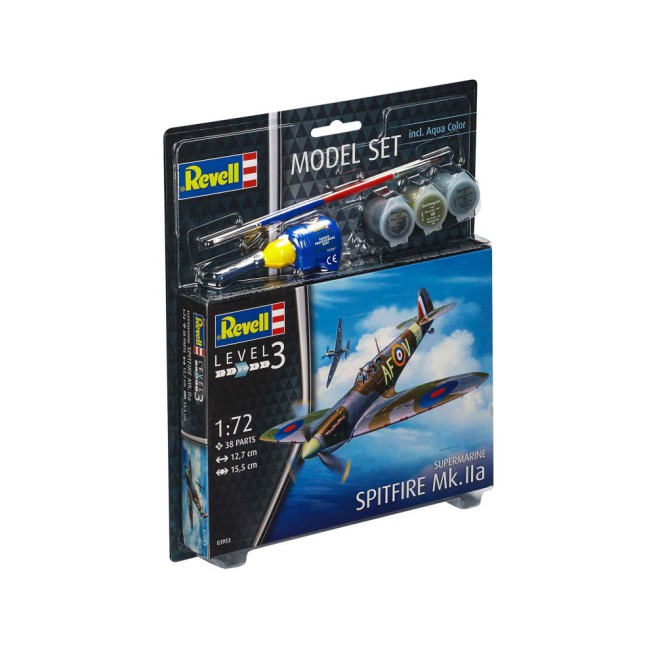Spitfire Mk.IIa Model Kit with Paints and Tools by Revell