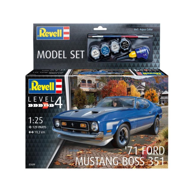 1/25 Samochód do sklejania Ford Mustang Boss 351  + farby | Revell 67699