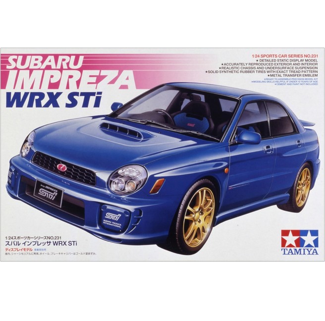 1/24 Subaru Impreza WRX Sti Model Kit by Tamiya