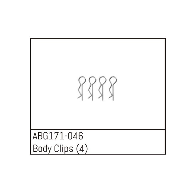 Body Clips (4) Absima ABG171-046