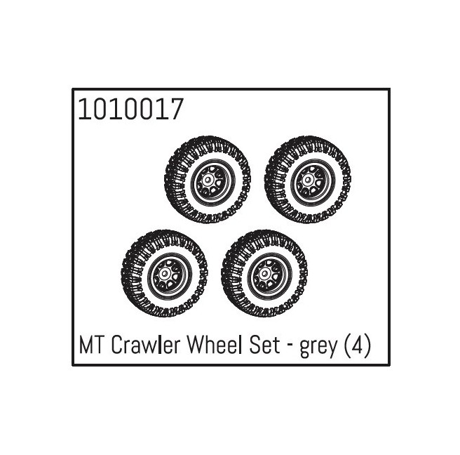 MT Crawler Wheel Set - grey (4) Absima 1010017