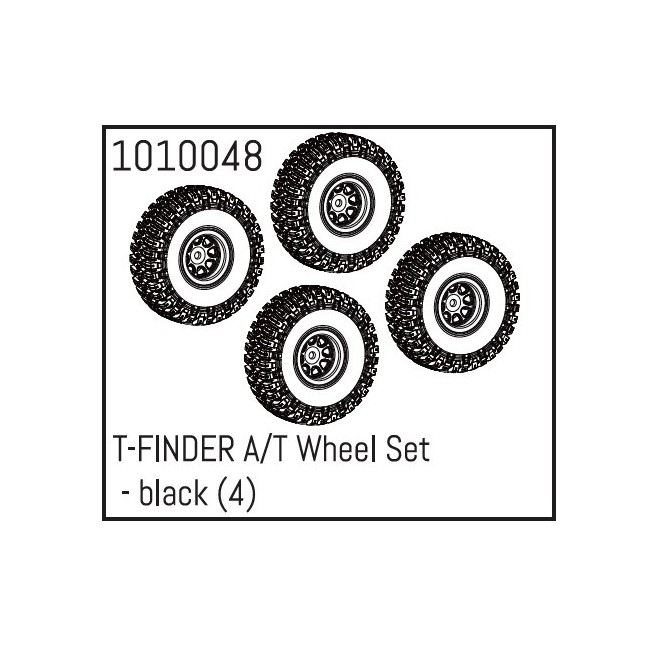 Koła T-FINDER A/T - czarny (4) Absima 1010048