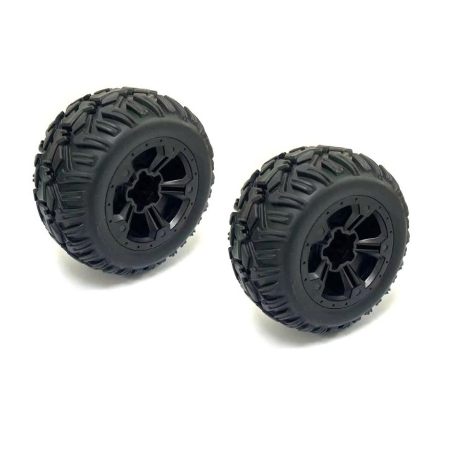Two black off-road wheels for RC models by DF