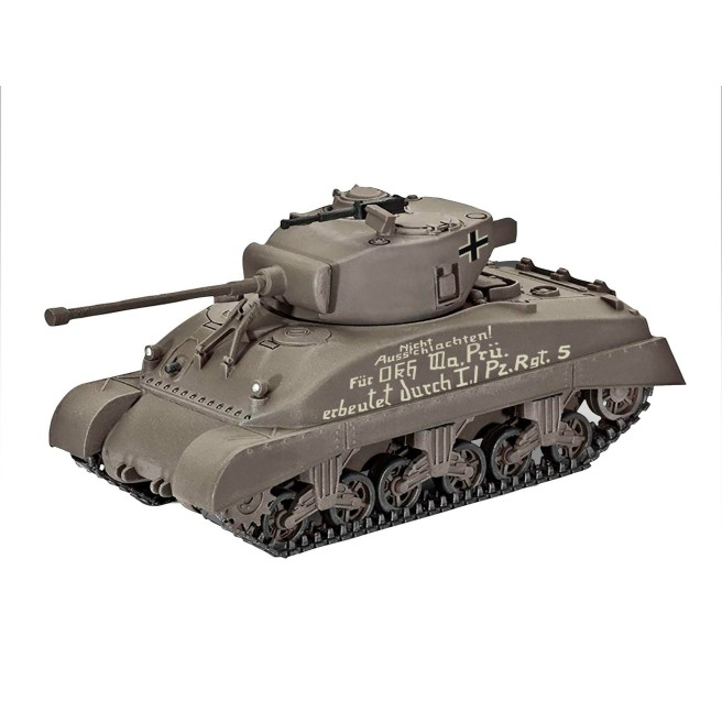 Model czołgu Sherman M4A1 w skali 1:72 marki Revell