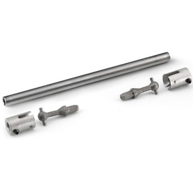 Set of drive shafts made of aluminum and steel for Tamiya 1:14 trucks.