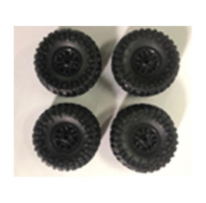 Set of 4 off-road tires for model vehicles 3190 DF.