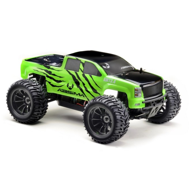 Body of Monster Truck AMT3.4 by Absima in green-black color.