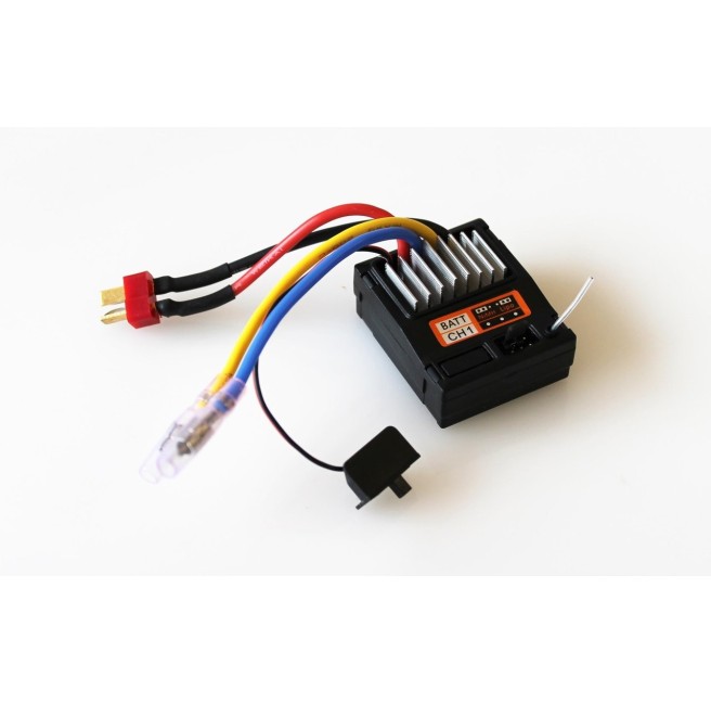 CRUSHER DF 7223 controller with wires and antenna on a white background.