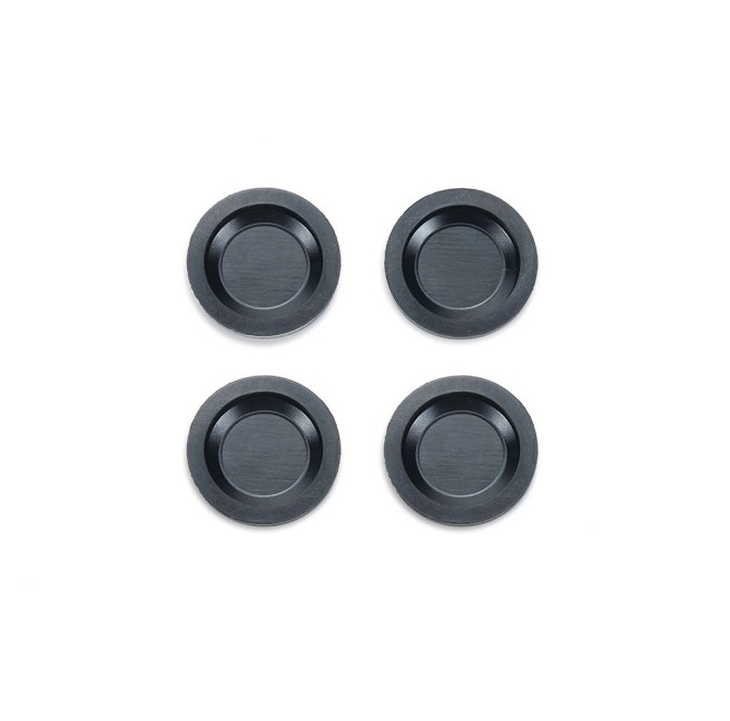 Four black oil seals for TRF-USBB shock absorbers by Tamiya