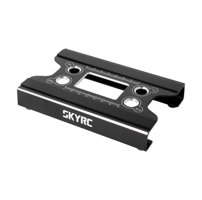 Black mounting stand SkyRC 600069-24 for 1:10 scale models.