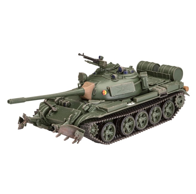 Modell des T-55A/AM-Panzers im Maßstab 1:72 mit KMT-6/EMT-5-Set von Revell 03328.