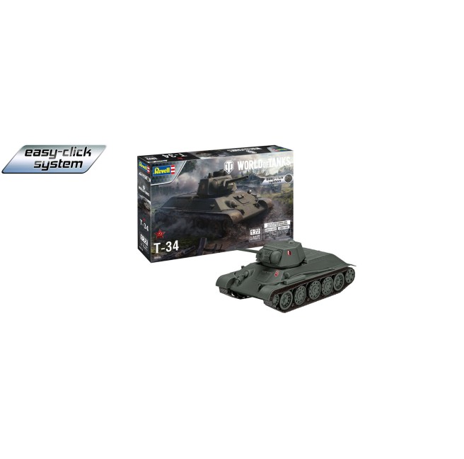 T-34 tank model in 1:72 scale Revell Easy Click System