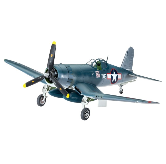 Modell des Flugzeugs Vought F4U-1D Corsair im Maßstab 1:72 der Firma Revell.