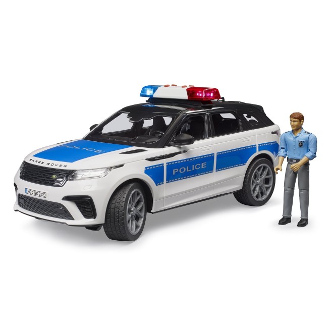 Police Range Rover Velar and toy police figure Bruder 02890